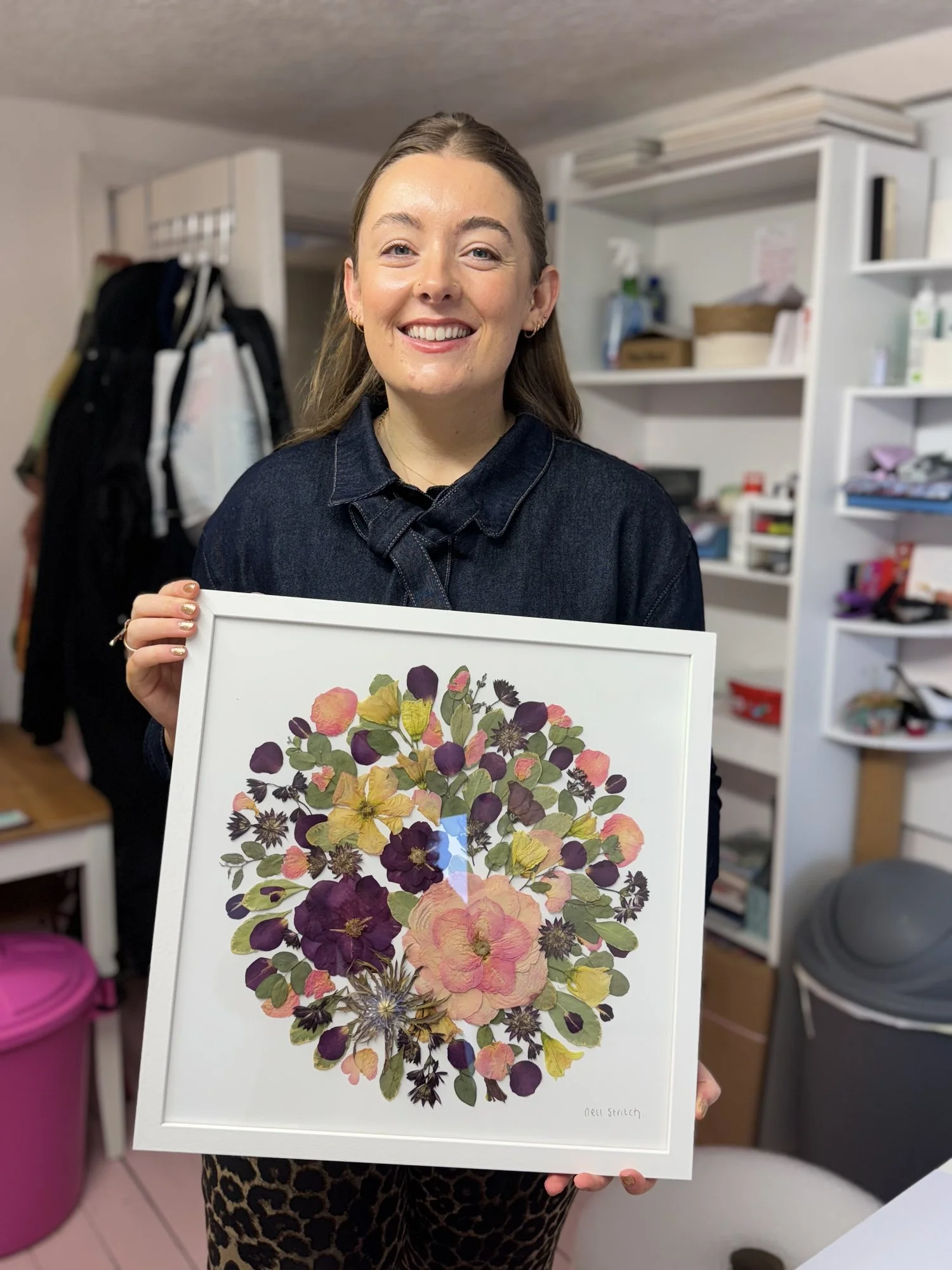 Circle of Love pressed bouquet design