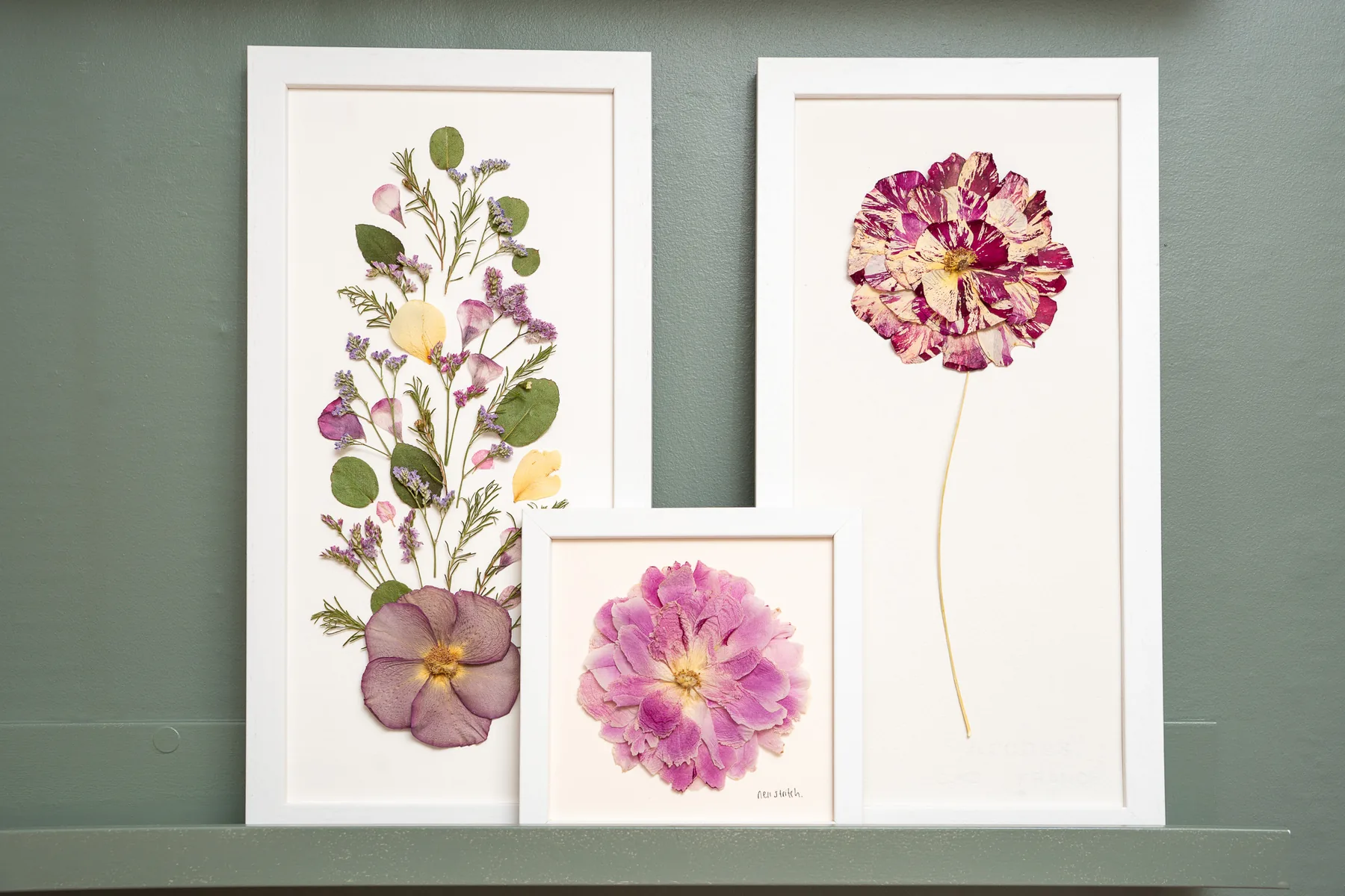 Smaller keepsake pressed from the same bouquet