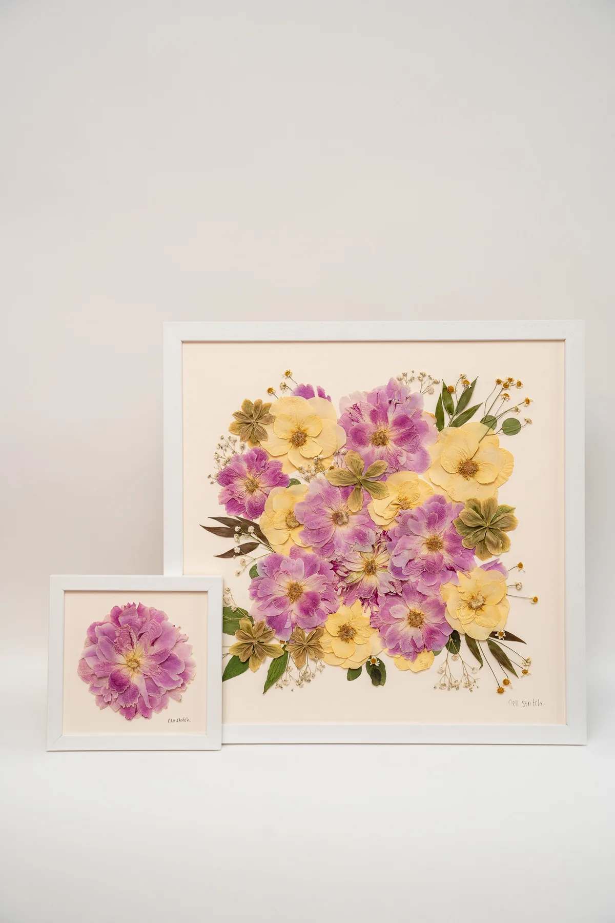 Smaller keepsake pressed from the same bouquet