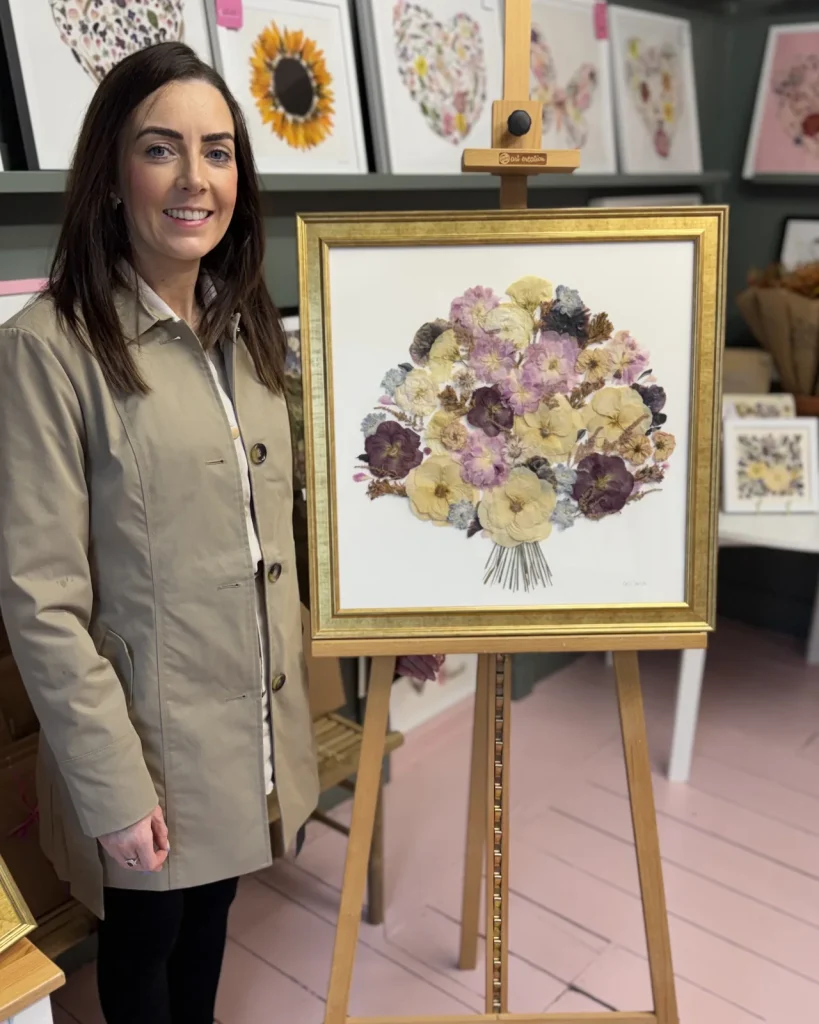 The same bouquet pressed and framed by Nell
