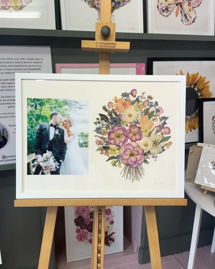 The same bouquet pressed and framed by Nell