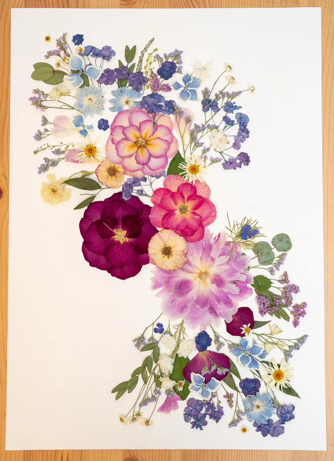 Let Love Grow, rect design on a wooden table