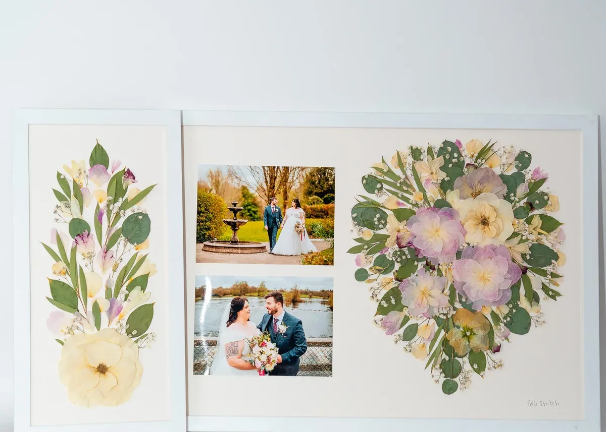 Everlasting Keepsake with wedding photographs, 21 x 15 inch