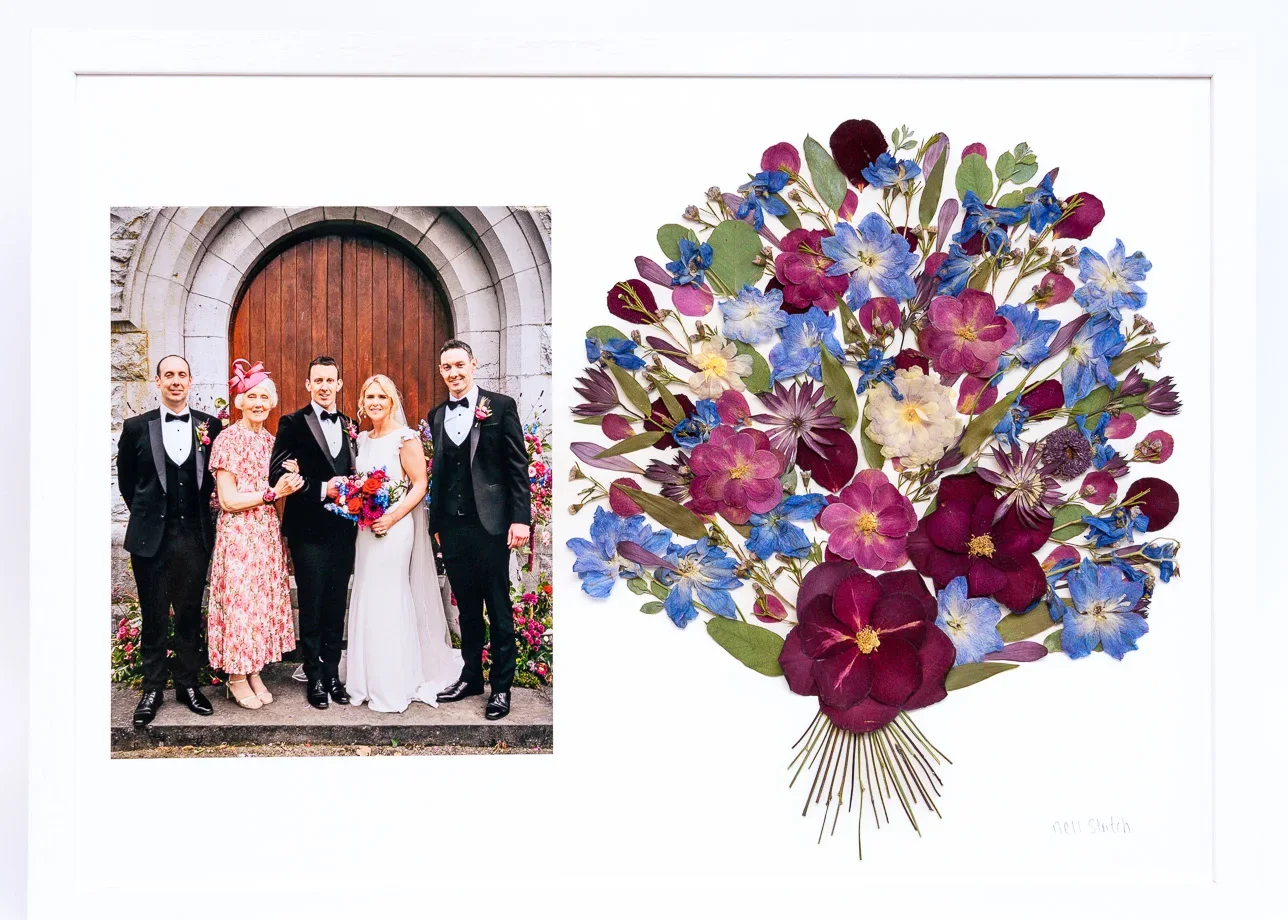 Everlasting Keepsake with wedding photographs, 21 x 15 inch