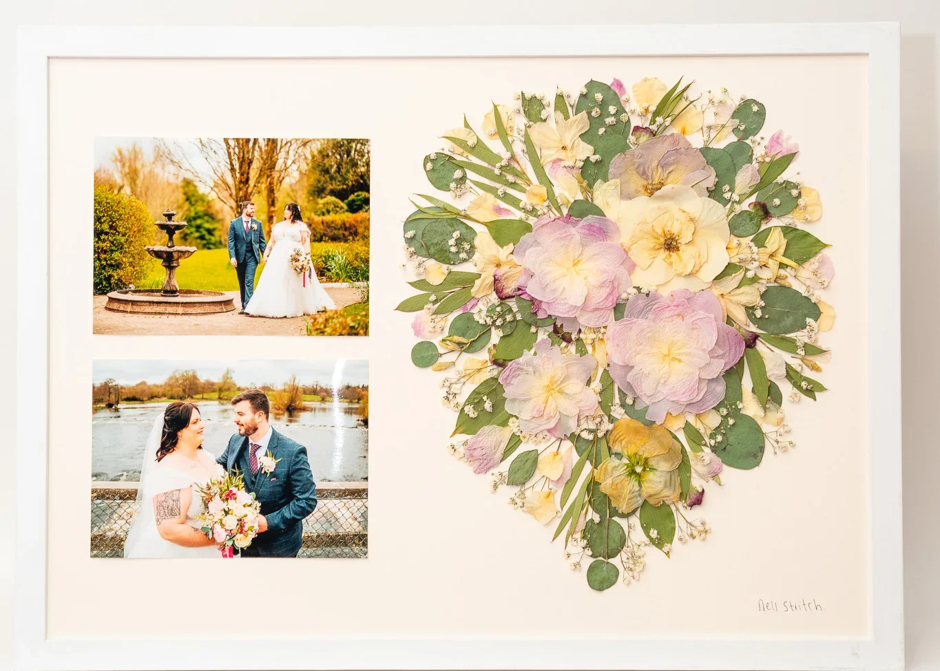 Everlasting Keepsake with wedding photographs, 21 x 15 inch