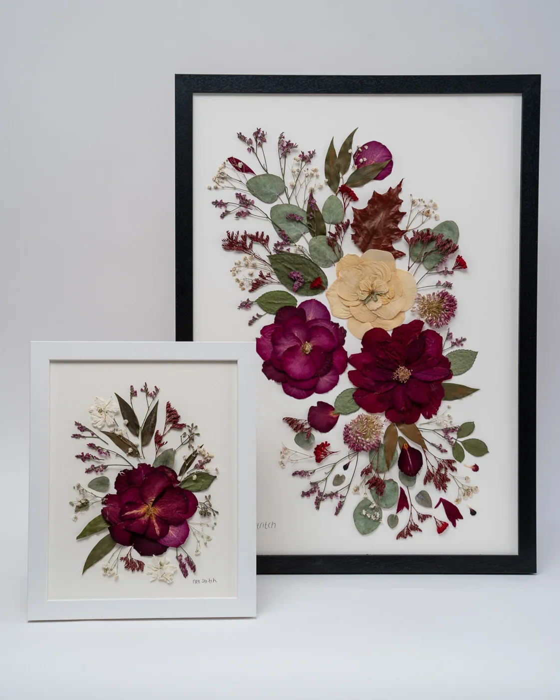 Rectangular pressed bouquet, 21 x 15 inch