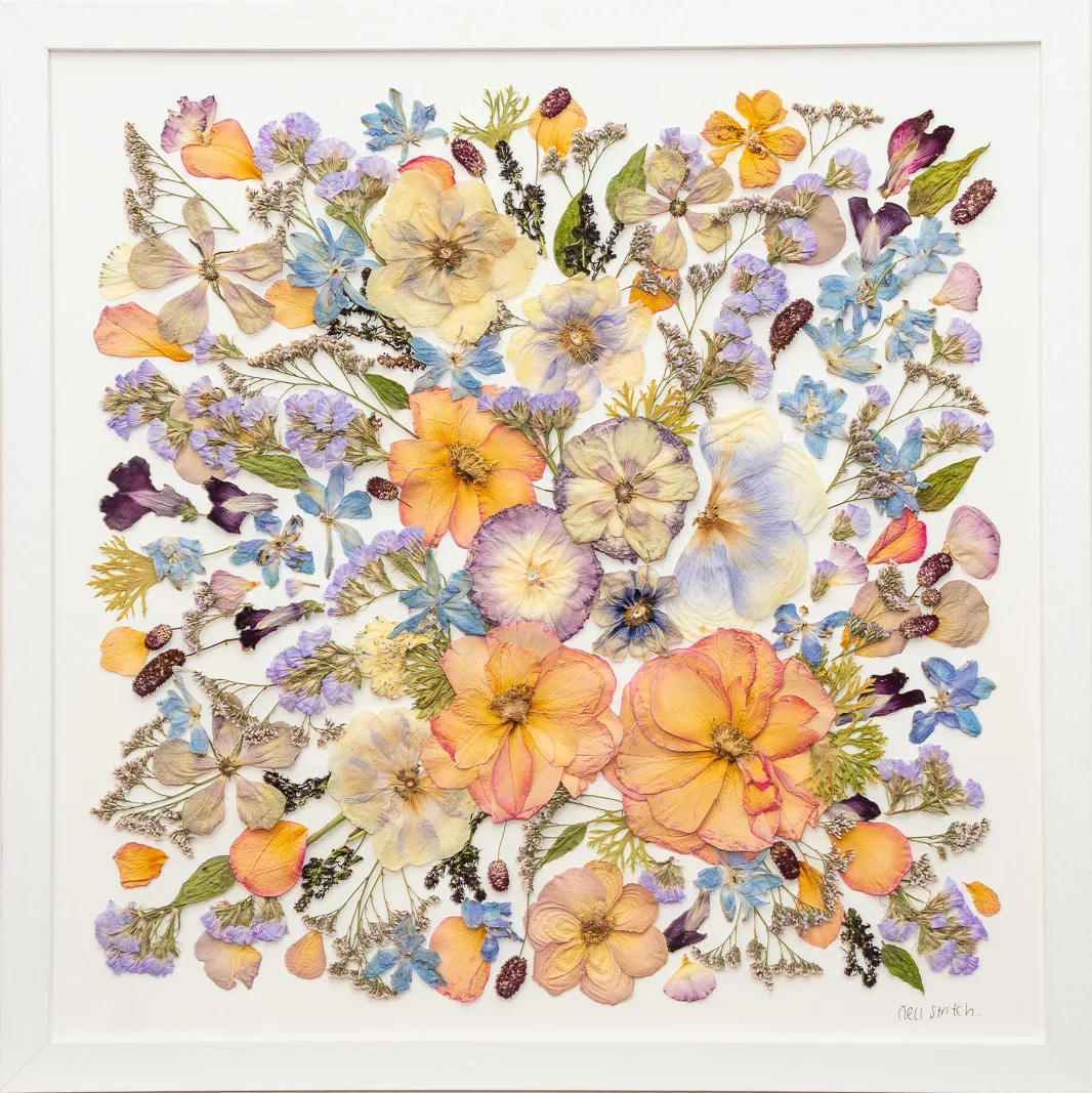 Square pressed bouquet