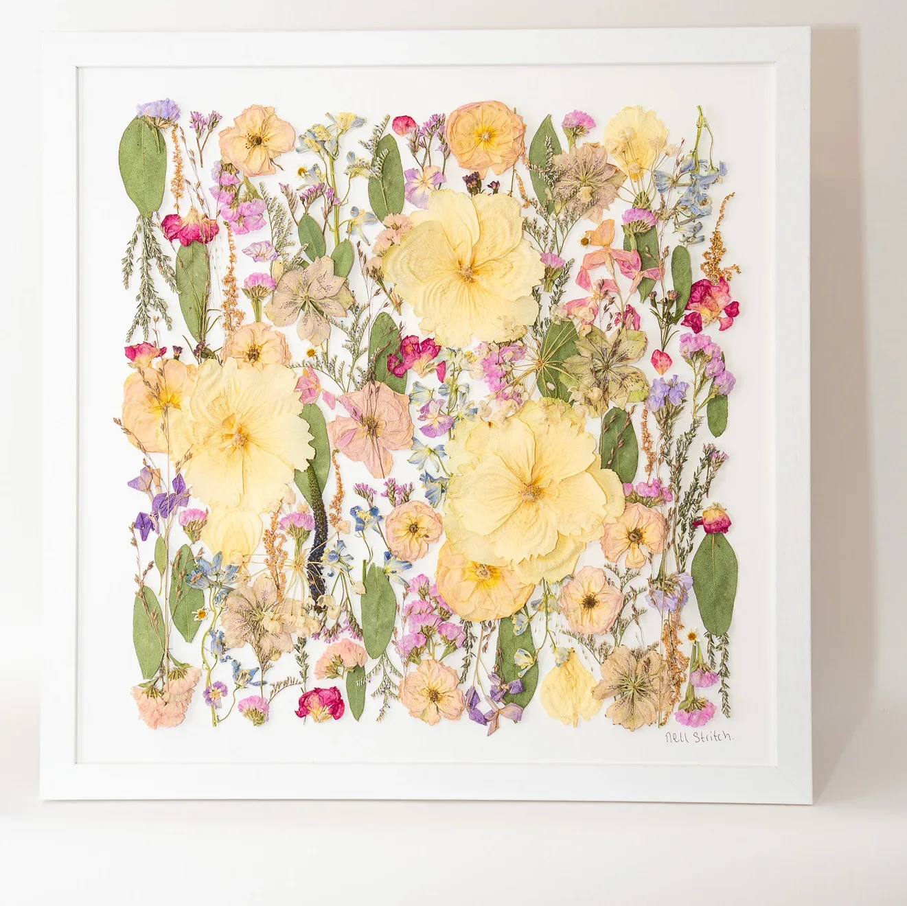 Square pressed bouquet