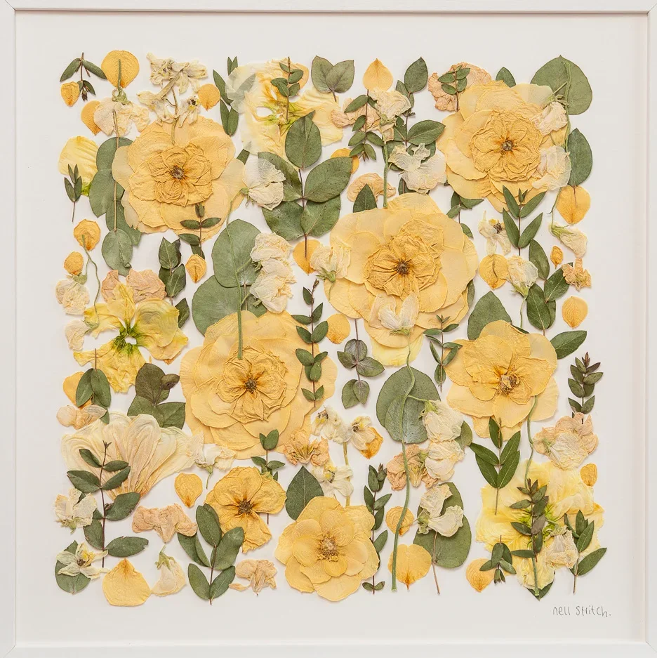 Square pressed bouquet