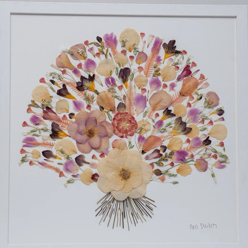 Square pressed bouquet