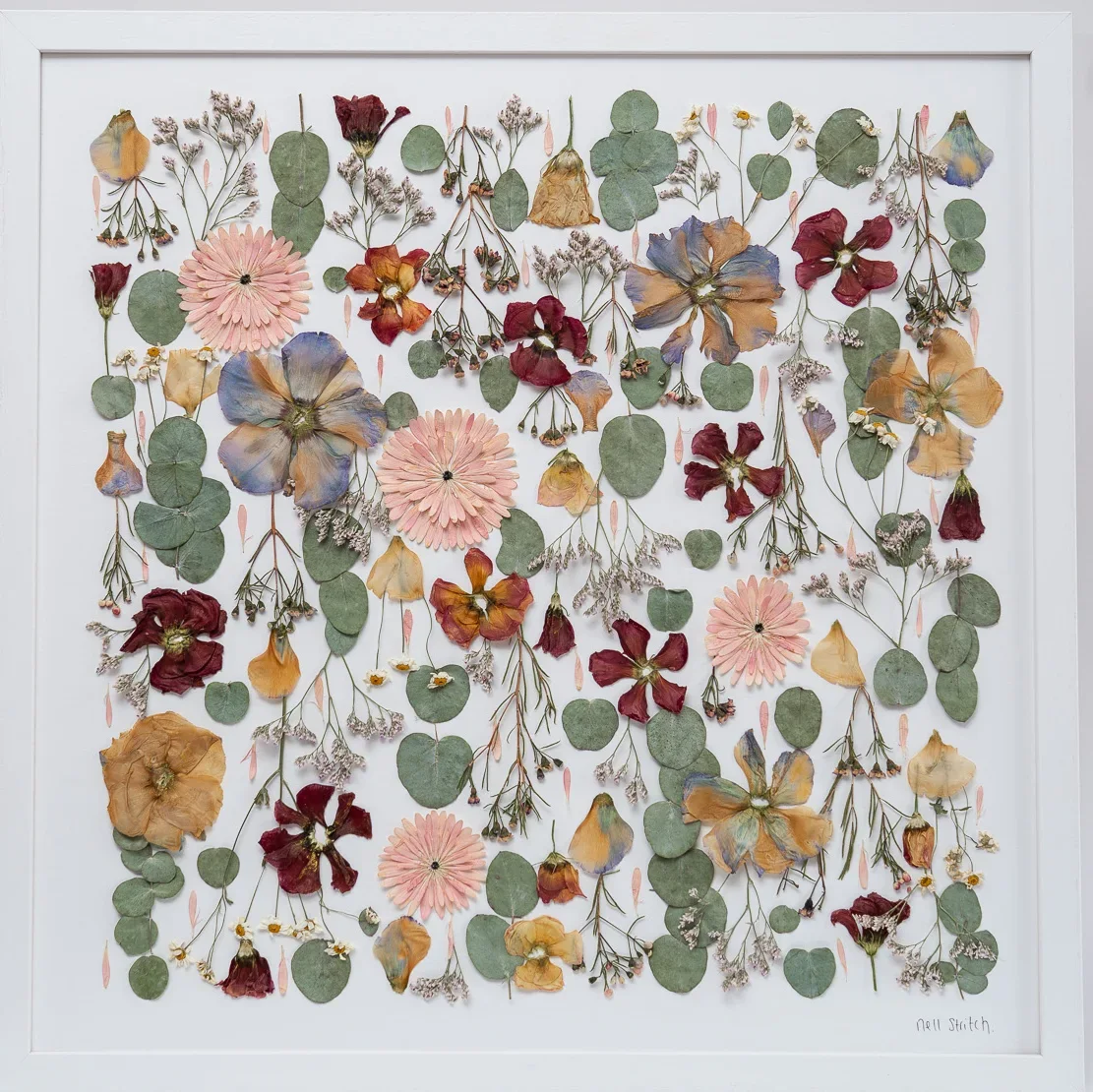 Square pressed bouquet