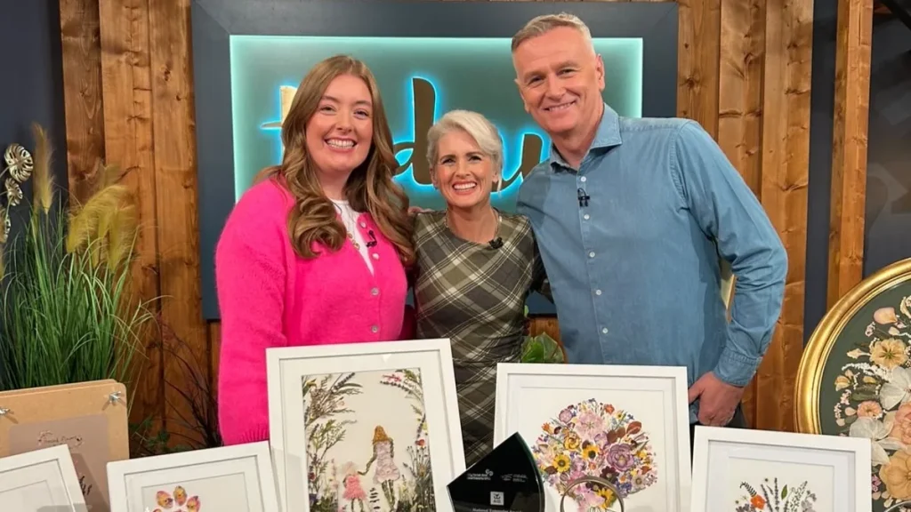 Limerick entrepreneur Nell Stritch brings her Pressed Flower Designs to RTÉ’s The Today Show