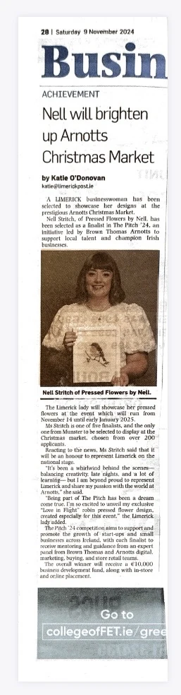 Limerick Post: Nell will brighten up Arnotts Christmas Market