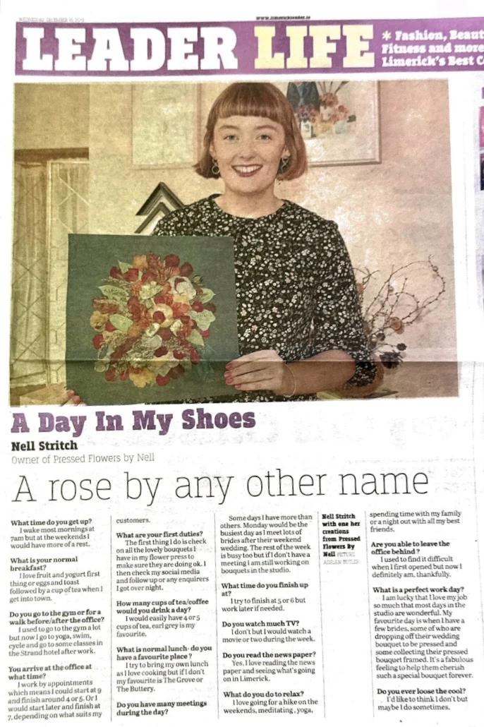 Limerick Leader Life: A Day in My Shoes, a rose by any other name